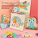MySixKeen Hölzerne Tierpuzzles , Kleinkindpuzzles, Holzpuzzles, Tierpuzzles, Farbpuzzlespielzeug für Kinder und Frauen, Kinderbaby 2-5 Jahre, Männer und Frauen, Geschenke für Kinder