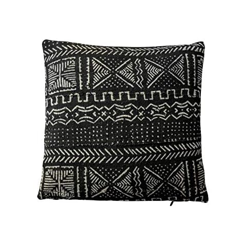Poufs&Pillows Mudcloth African Cushion Cover - Handmade - 100% wool and cotton - 45x45 cm Cover