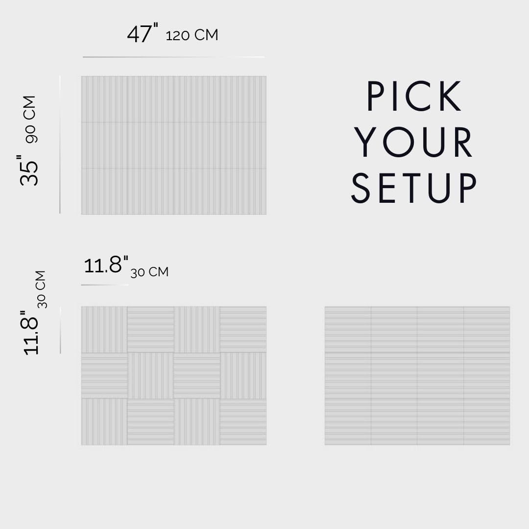 VIVELDA Large Cork Boards for Walls Felt Board Alternative - Slat Wall Paneling, Felt Bulletin Board Tiles for Office Decor, Push pin Board Office Wall Organizer -12-Pack (Black): Avocado