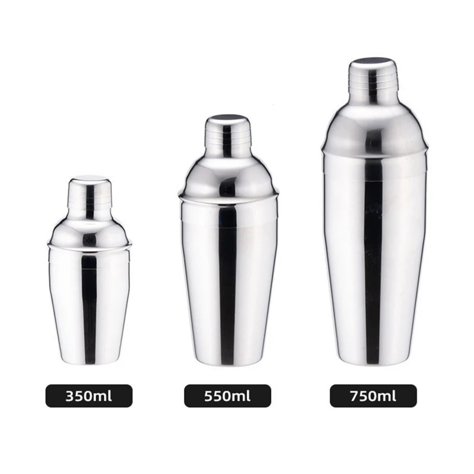 Coctelera de acero inoxidable 350/550/750 ml for herramientas barra fiesta(750ML)