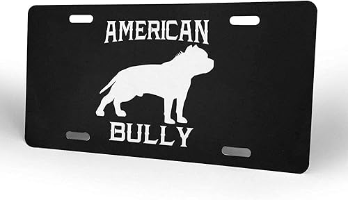 Miniatura 2 de American Bully - Marco de matrícula personalizado para automóvil, accesorios para automóvil, placa de aluminio para automóvil, 4 agujeros
