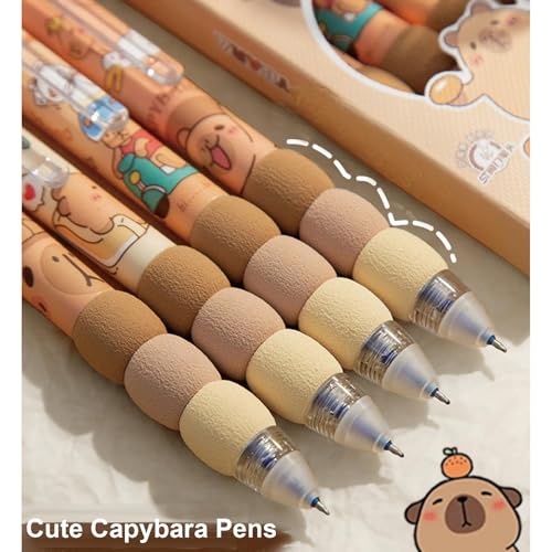4 bolígrafos recargables MOZXIRZ tinta negra 0.5 mm miniatura 3