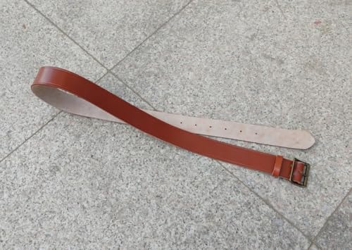 Reproductions VINTAGE WW2 Japanese Soldier Leather BELT length 50INCH Waist hole size: 38-45"4