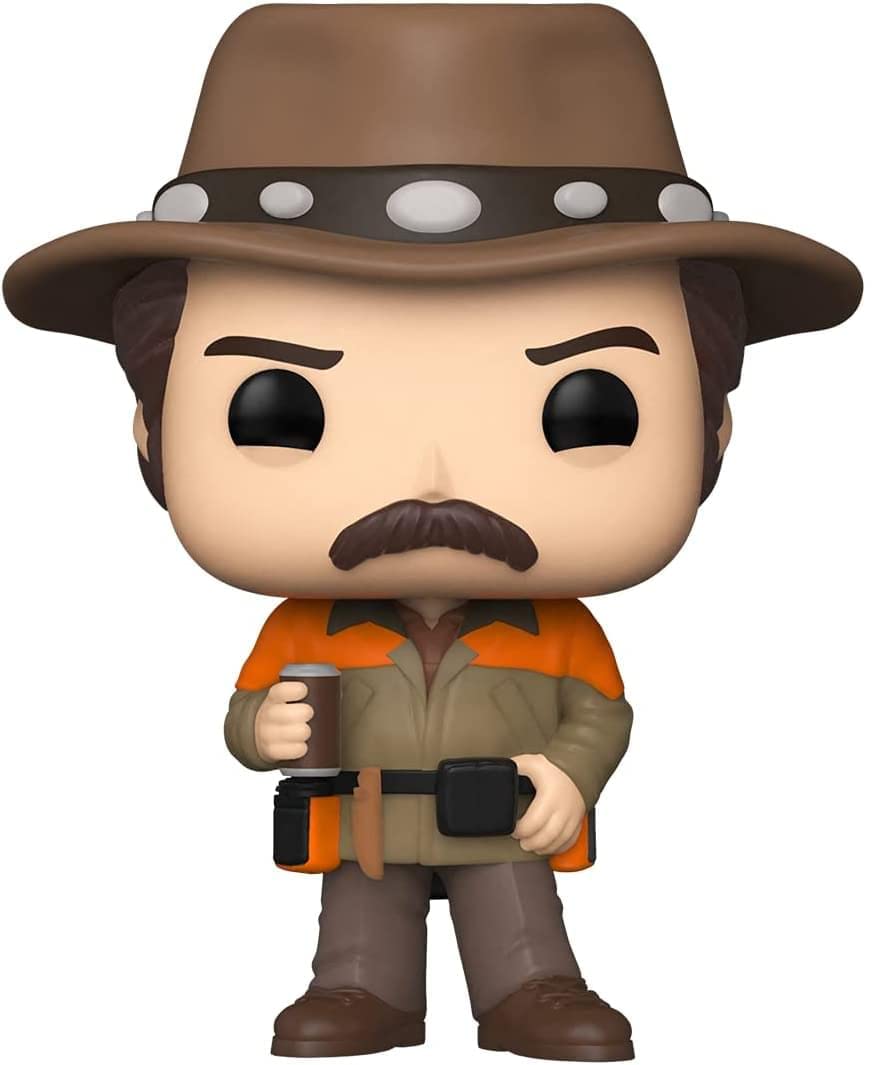 Funko POP! TV: Parks and Rec - Hunter Ron Swanson - 1/6 Odds for Rare Chase Variant - Parks and Recreation - Collectable Vinyl Figure - Gift Idea - Official Merchandise - Toys for Kids & Adults