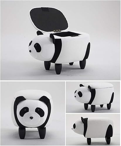 Miniatura 2 de Reposapiés de almacenamiento de animales, cojín otomano acolchado puffe taburete con baúl de almacenamiento, juguete para niños o adultos con 4