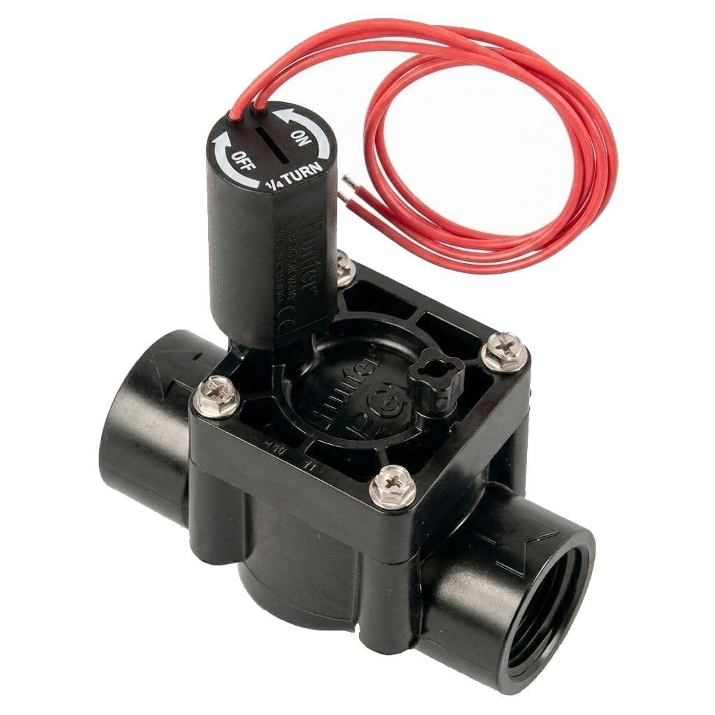 Suinga Electrovalvula de Riego 1'' PGV100 Hunter 24V | Electrovalvula Riego con Solenoide de 24 Voltios | Valvula Hembra de Riego para Programador Electrico | Sistemas de Riego Confiable