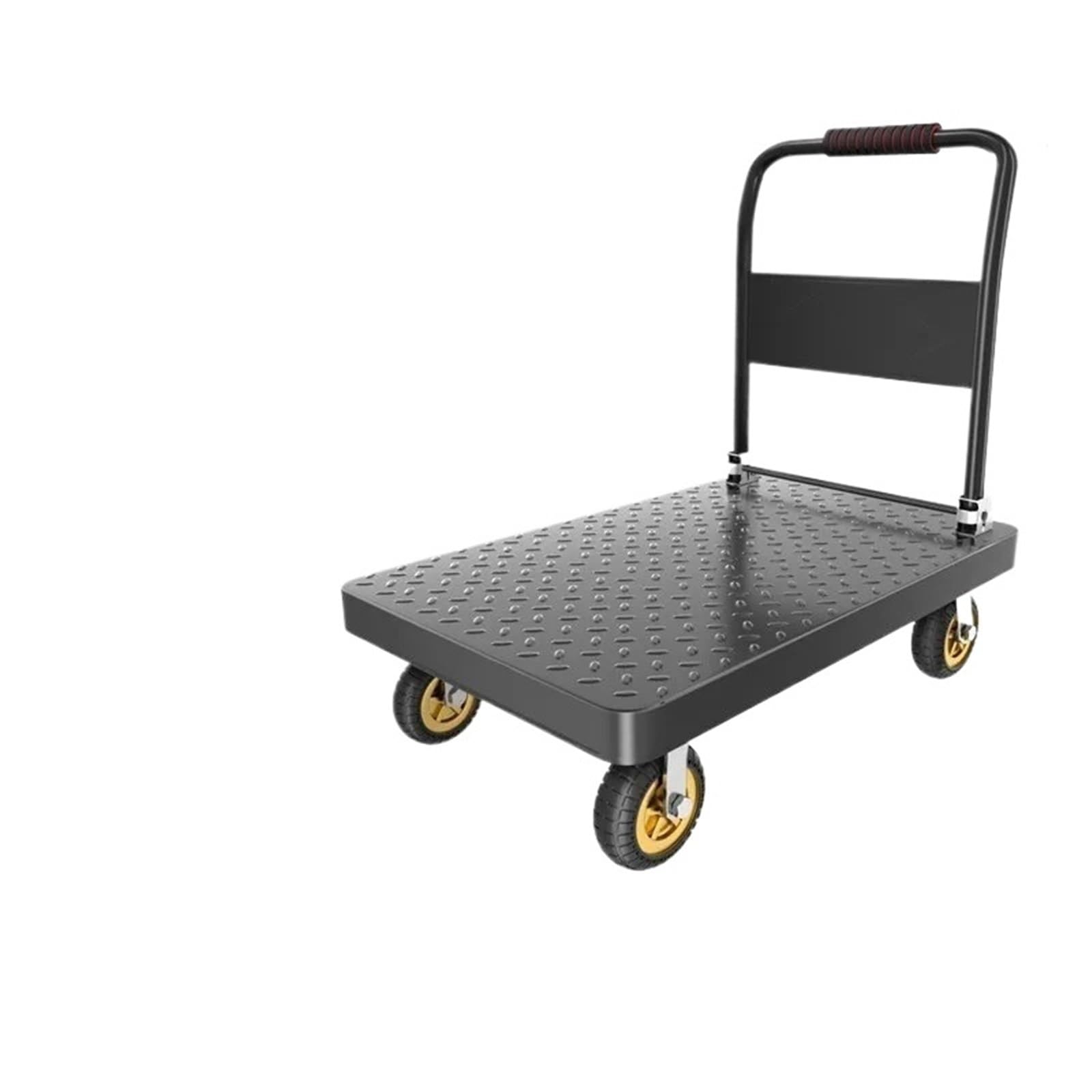 Platform Truck Cart, Household Folding Steel Platform Trolley With Silent Wheels(73-48-4a)
