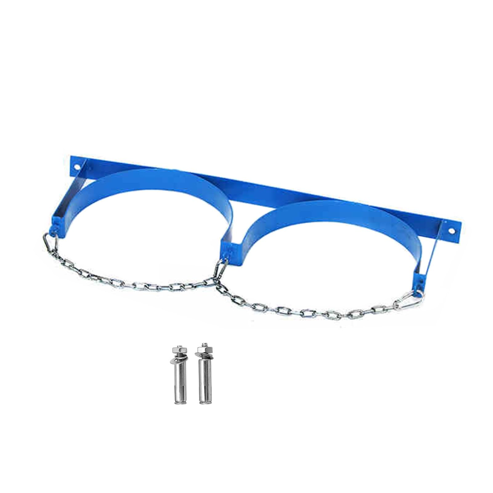 Gasflasche Halterung Gasflaschenhalter Flaschenhal Wandmontiertes Labor-Gasflaschen-Organisationsregal, Feuerlöscher-Befestigungsbügel aus Stahl, Flaschenhalterung für 40/ 50L Flaschentanks(1 pc,25.6i