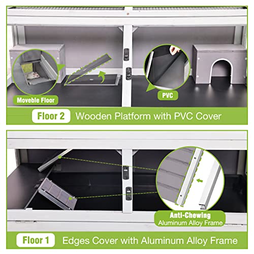 Gutinneen Guinea Pig Cages Anti-Chewing Hamster Cage 2 Story Large Platform Small Animal Cages With Chewing Toy thumb #1