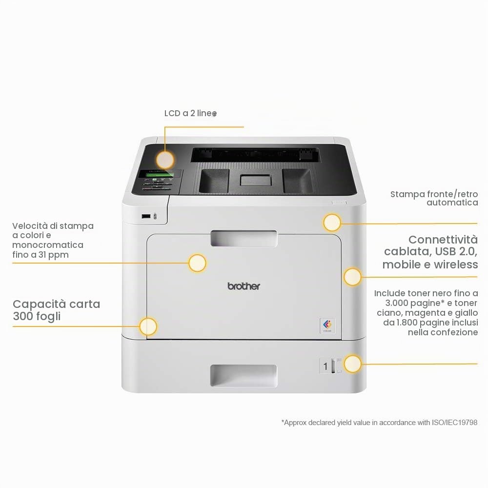 Brother HLL8260CDW Stampante laser a colori HLL8260CDWG1 A4/Duplex/LAN/WLAN