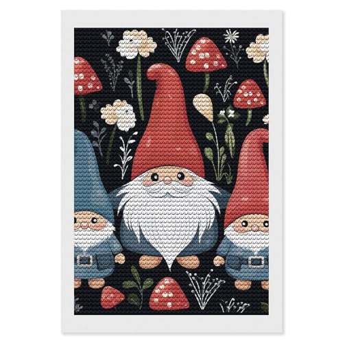 Peinture diamant gnomes mignons pour une décoration murale de salon cocooning