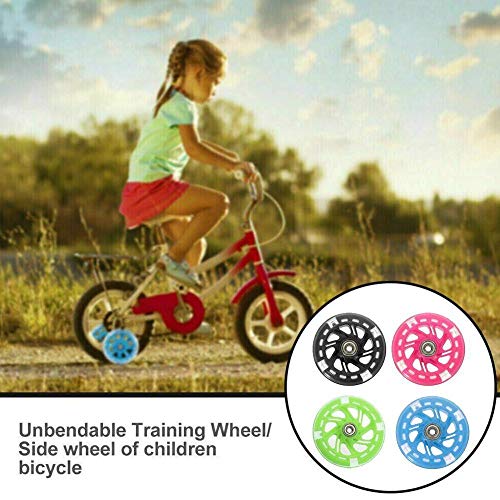 Rueda de entrenamiento trasera fija para bicicleta infantil, 1 par, color rosa miniatura 3