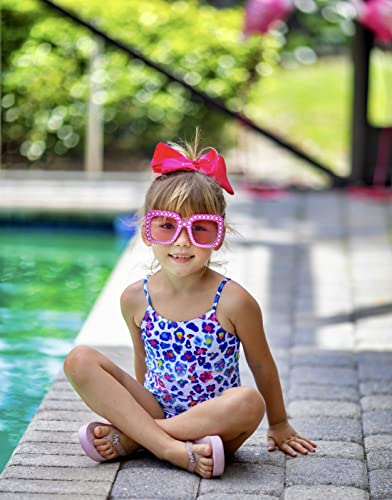 Idgreatim Girls Leopard Swimsuits One Peice 3D Print Novelty Beach Swimwear Bathing Suit 7-8 Years #TOP3