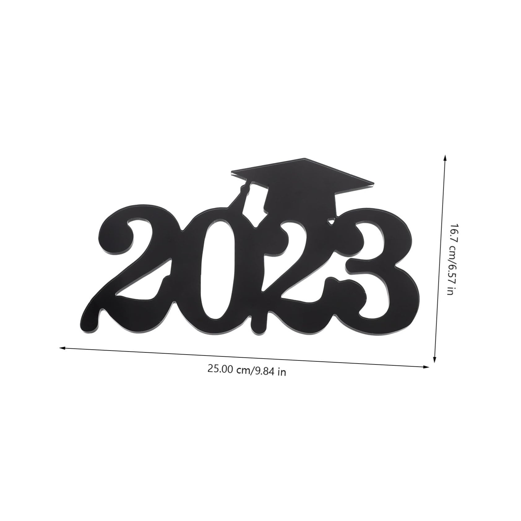 Cabilock 4 Piezas 2022 2022 Accesorios para Fotos Fiesta Cabina De Fotos Compromiso Confeti De Mesa De Graduacion Telón De Fondo De Graduación Paseo Graduation Suministros Madera Black