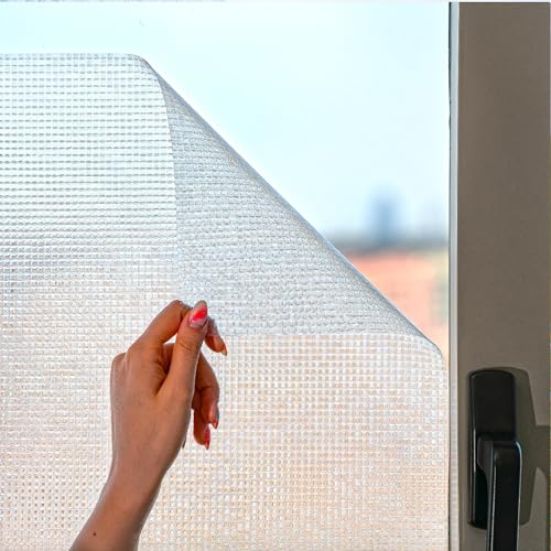 MARAPON® Window Privacy Film Mosaic [17.5x78.7 Inch] incl. eBook with Professional Tips - Self Adhesive & Opaque - Window Film Privacy Protection - Opaque Adhesive Film