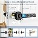 Evanshow Fingerprint Door Lock Biometric Door Knob with Keypad Keyless Entry, 5-in-1 Door Locks for Bedrooms(Fingerprint/App/Code/Key/IC Card), Home Hotel Office Apartment