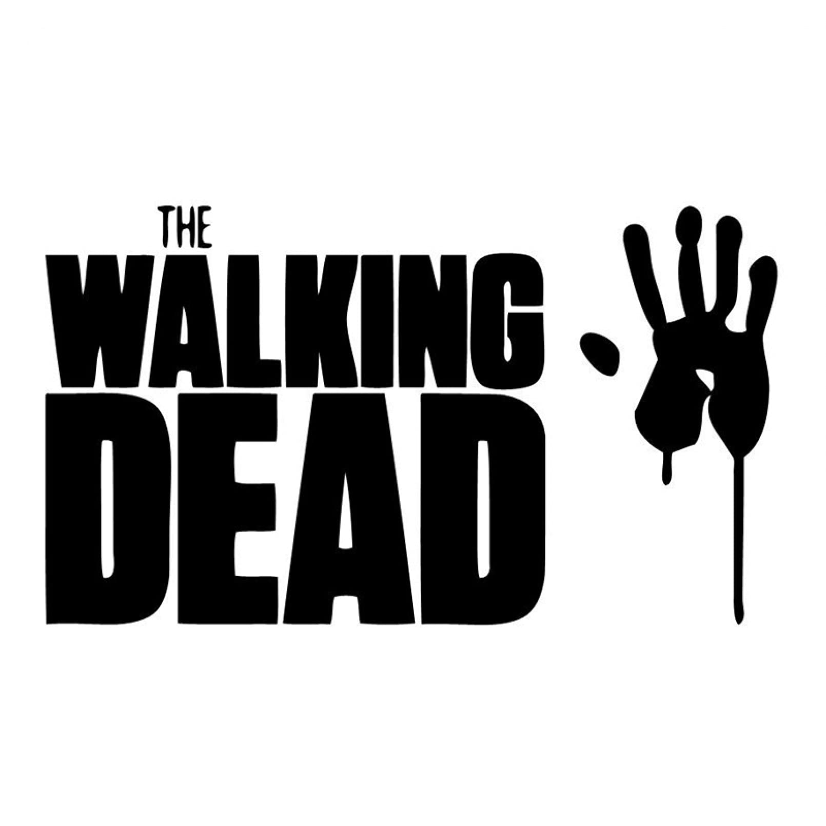 SCSHY Car Sticker 17.5Cm*10Cm Fashion Walking Dead Vinyl Decal Bloody Hand Car-Styling Car Sticker Black/Silver