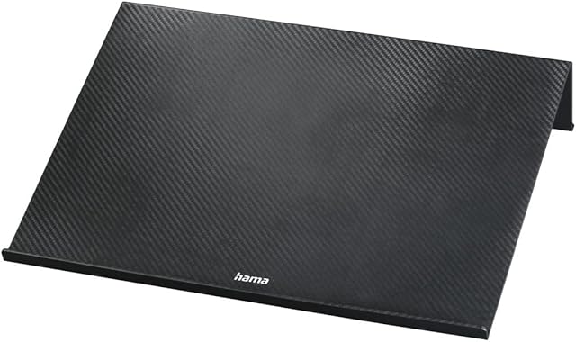 Hama 53073 | Laptop Stand in Carbon-Look Plastic Tray | Black