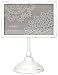 Malden International Designs Decorative Distressed White Metal Vertical Pedestal Picture Frame, 4x6, White