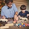 Novabright 12 Sets Wood DIY Derby Car Kits Bulk Painting Crafts Kit with Wheels and Axles for Easy Unfinished Woodworking Set Family Activities Arts and Crafts Family #5