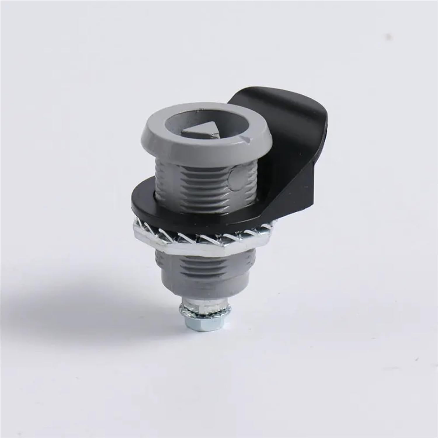 Triangular Tongue Lock Invisible Internal Door Mailbox Metal Gym Locker Lock Wardrobe Key 1Pcs(B-Black)