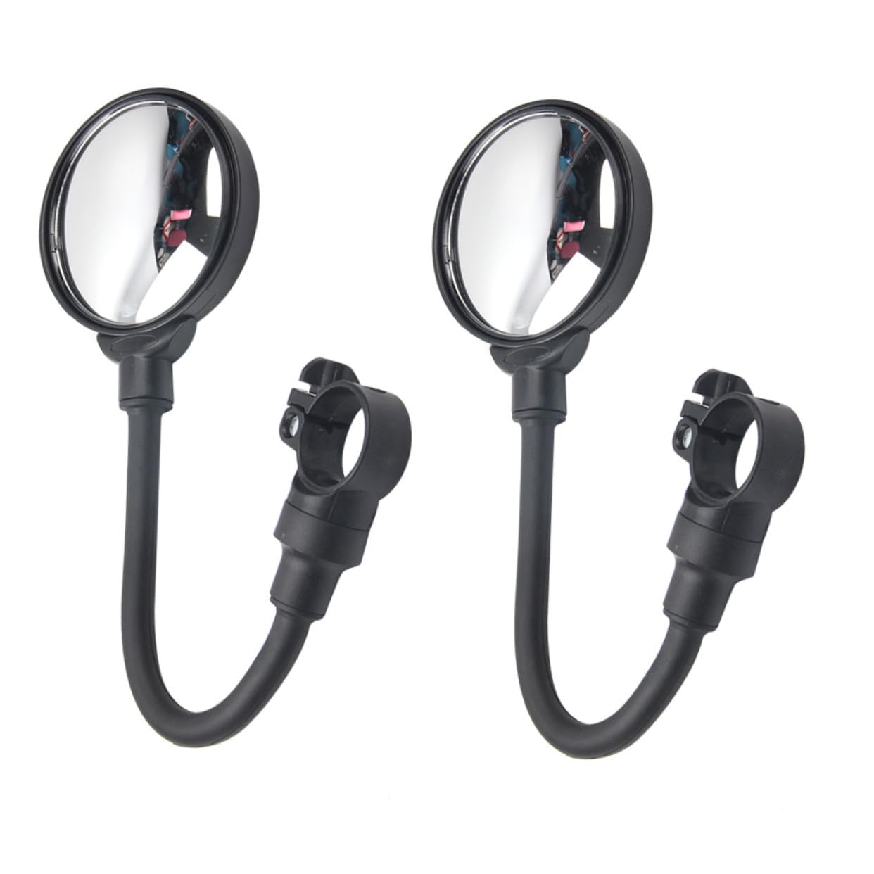 Gatuida 2piezas Espejos Retrovisores Aplicables para Manillar de Bicicleta y Motocicleta Retrovisores Giratorios para Ciclismo Ajustables Manguera del Espejo Retrovisor