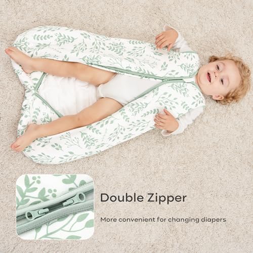 Image of Yoofoss Baby Sleep Sack 0-6 Months, TOG 2.5 Baby Wearable Blanket with 2-Way Zipper, 100% Organic Cotton Fabric Winter Newborn Sleeping Sack, Warm Soft Comfy