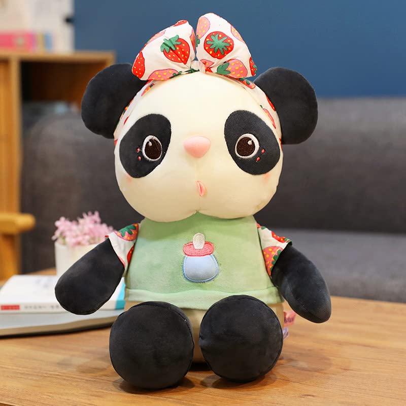 CILUA 30cm-70cm Cute Juice Panda Doll Creative Panda Plush Toy Fruit Panda Children Girls Pillow Room Decoration green 70cm