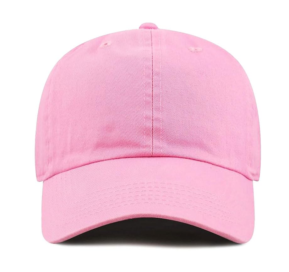 Image of Cotton Baseball Cap Dad Hat - Washed Low Profile Adjustable Hat for Men Women Casual Outdoor Running Golf