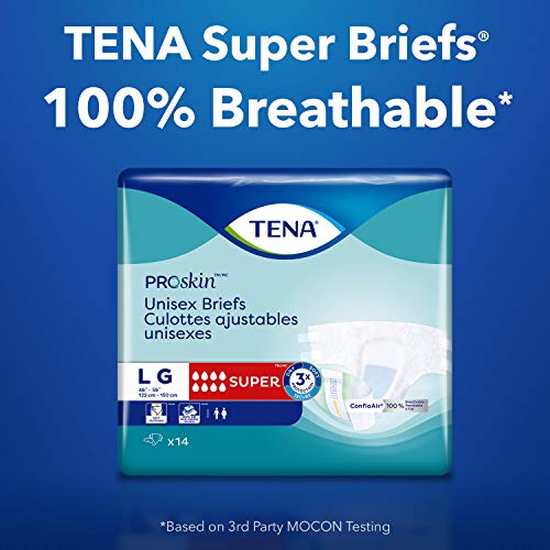 Tena Proskin Unisex Incontinence Adult Diapers, Maximum Absorbency, Extra Large, 48 Ct #TOP3