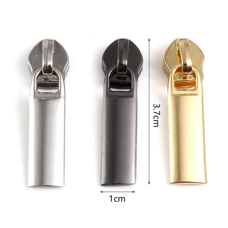 Kit de reparación de Cremalleras, Kit de reparación instantánea de Cabezales de Cremallera de Repuesto, 5 Unidades, n.° 61(Gold Color)