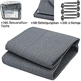 Vorzeltteppich BLAU-GRAU 400x600 Campingteppich Zeltteppich Wohnwagen Wohnmobil Zeltunterlage Outdoor Camping Vorzelt Markise Teppich Markisenteppich Vorzeltboden Zeltboden Unterlage Outdoorteppich
