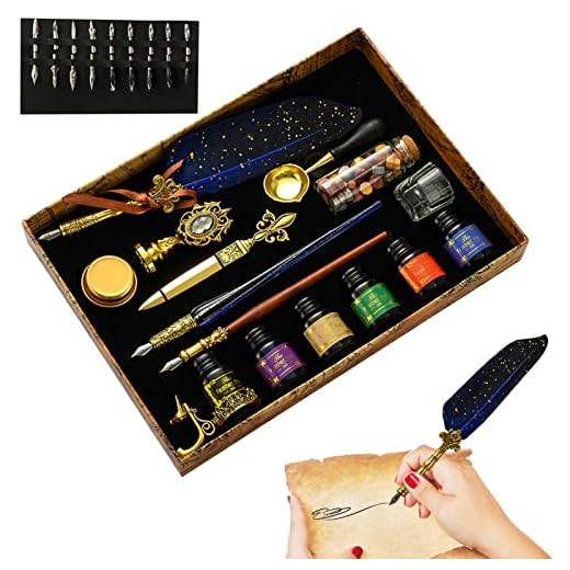 canetas e tinta | Caneta antiga para escrever - Kit carimbo cera atualizado com pontas substituição, caneta luxo vintage Signature Pen Gift Set Nanyaciv