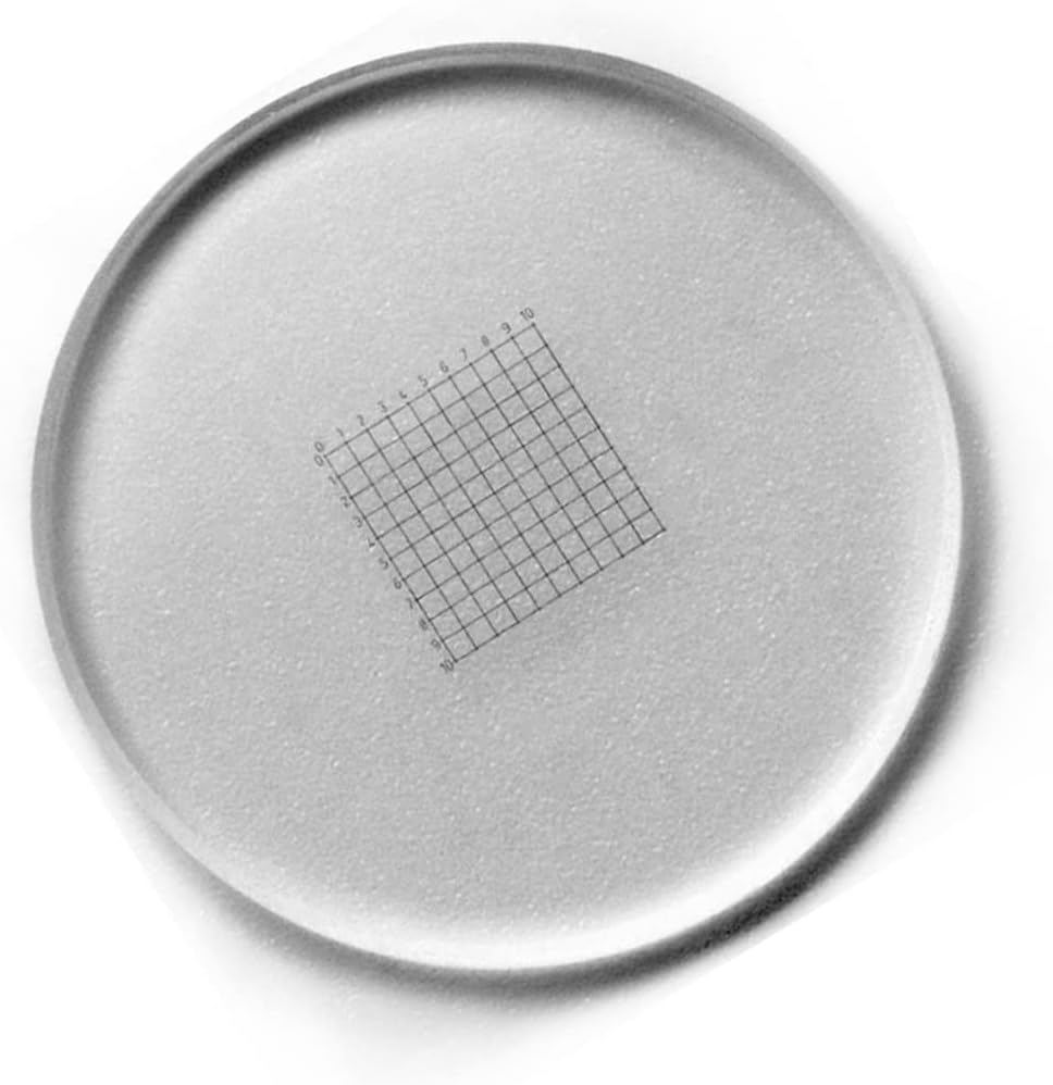 Microscope Accessories Kit 905 Grid Scale Microscope Eyepiece Reticle Ocular Micrometer Calibration 19mm 21mm 23mm 25mm 27mm 28mm 29mm Microscope Slides(25mm)