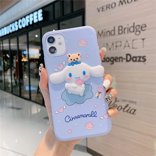 Insvotu Cute Cartoon Phone Cases+Keychain,Funny Cute Protective Case Cover Compatible With Iphone14/14Plus/14Pro/14Pro Max/13/13 Promax/11/11 Pro Max/Xs Max/Xr /12 /12Mini /12Pro/ Pro Max Blue #TOP2