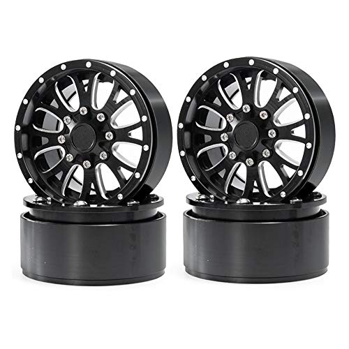 4Pcs Alloy 2.2" Beadlock Wheel Rims for 1/10 Axial TRX-4 Wraith Redcat RC Crawler Car