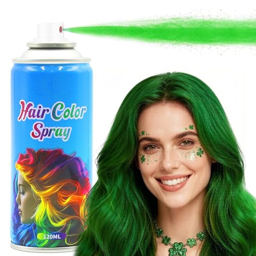 Spray para cabello verde temporal