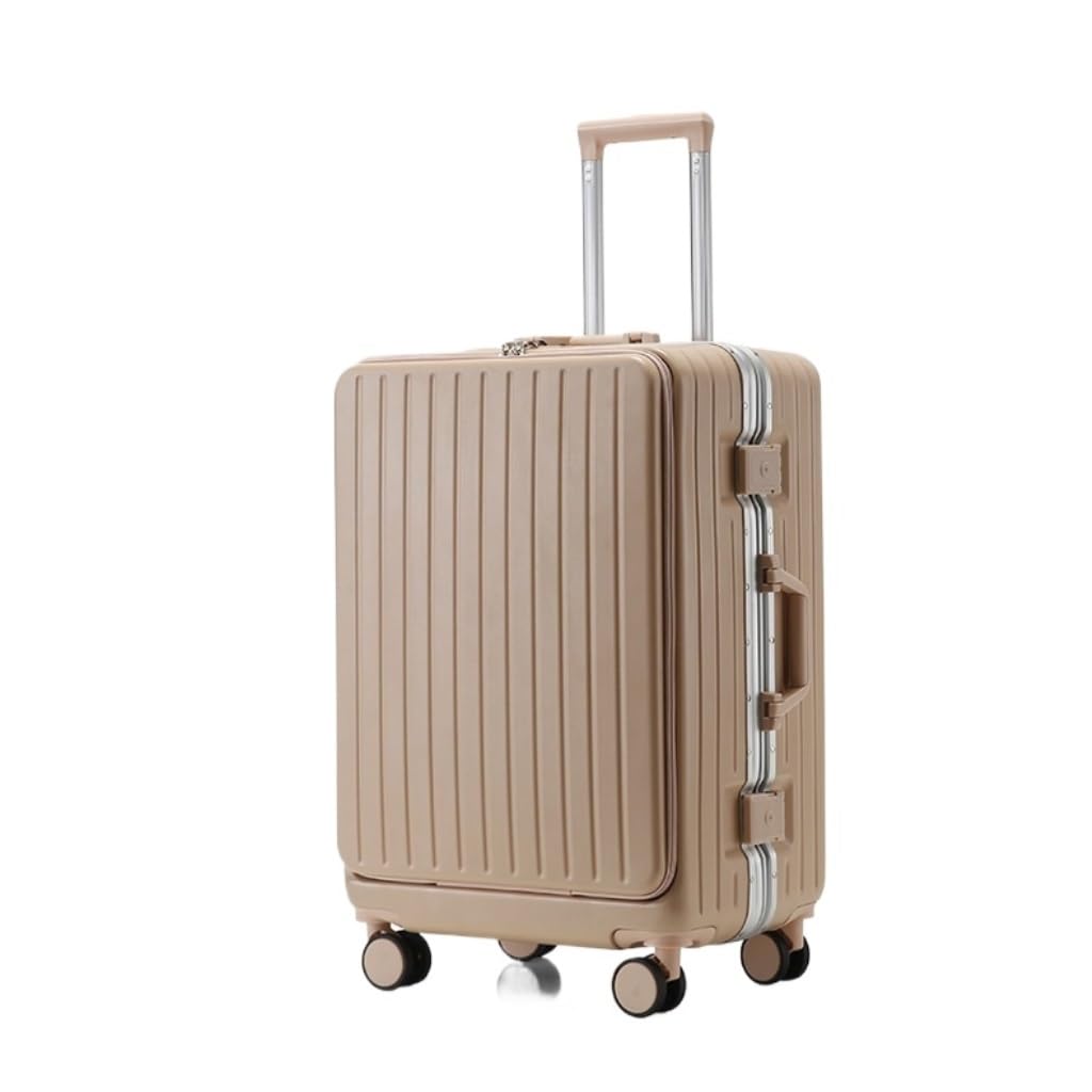 Koffer Multifunktionaler Frontöffnungs-Aluminiumrahmenkoffer, tragbarer 22-Zoll-Kabinenkoffer, Trolley-Koffer Koffer