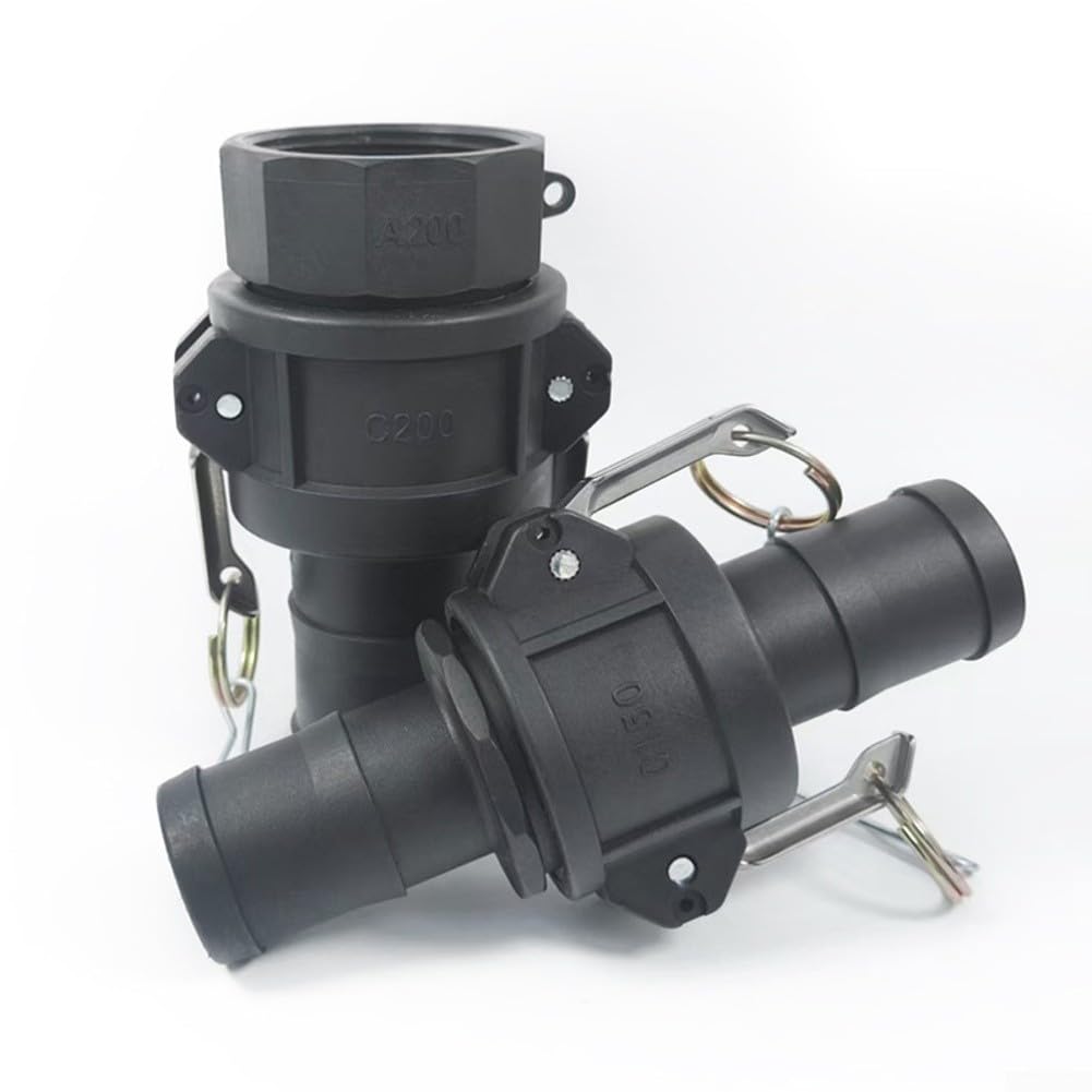 2 Stück 1-1/2 Camlock-Armaturen kombinieren Innengewinde C-Fitting und Schlauchende E-Fitting für Rohrleitungs-Setup