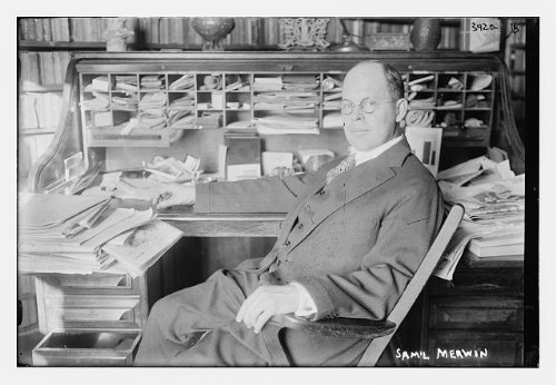 HistoricalFindings Photo: Samuel Merwin,Sr,1874-1936,American Playwright,Author,Desk Covered in Papers