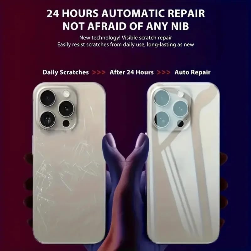 Image of HD+ New Tecnology Autometic Repaire Bubble, Back Screen Guard for Samsung Galaxy S25 FE 5G Flexible Imported Membrane Hidrogelic Film /Back&all Sides Covered /Matte