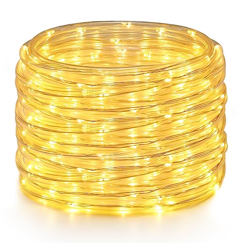 OxyLED Manguera de Luces Exterior, 20M 300 LED Manguera Led Exterior IP44 Resistente 8 modos Cadena de Luces Blanco Manguera...