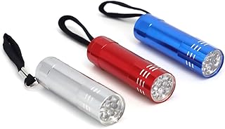 3 Pack LED Flashlight Mini Torch, 80mm Small Torches, Colourful Torches, Ideal for Camping, Hiking, Outdoor Parties, Lightweight, Keep for Emergencies and Power Cuts (3 Torches)