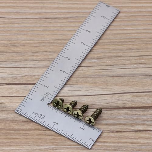 Mini Skater Kit surtido de tornillos para madera de acero al carbono cabeza plana autorroscantes, pack de 200 (Bronce) miniatura 3