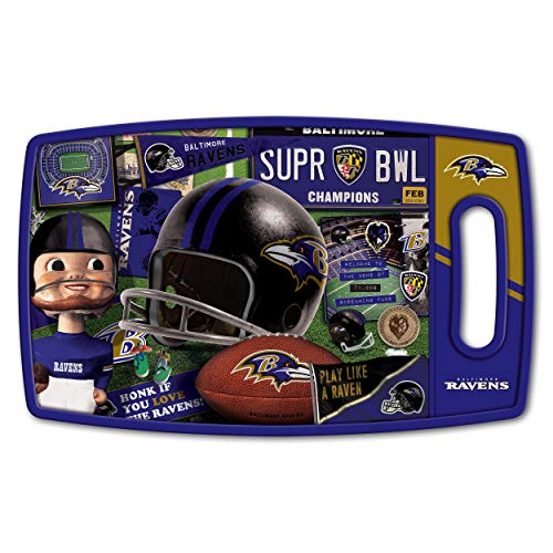 YouTheFan NFL Baltimore Ravens Retro Series Cutting Board