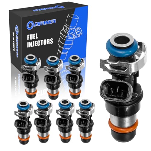 EMTMOUN Set of 8 Fuel Injectors FJ315 OEM Replacement 25317628 17113698 for Chevy Silverado Tahoe Suburban GMC Sierra Yukon 4.8L 5.3L 6.0L V8 2001-2006