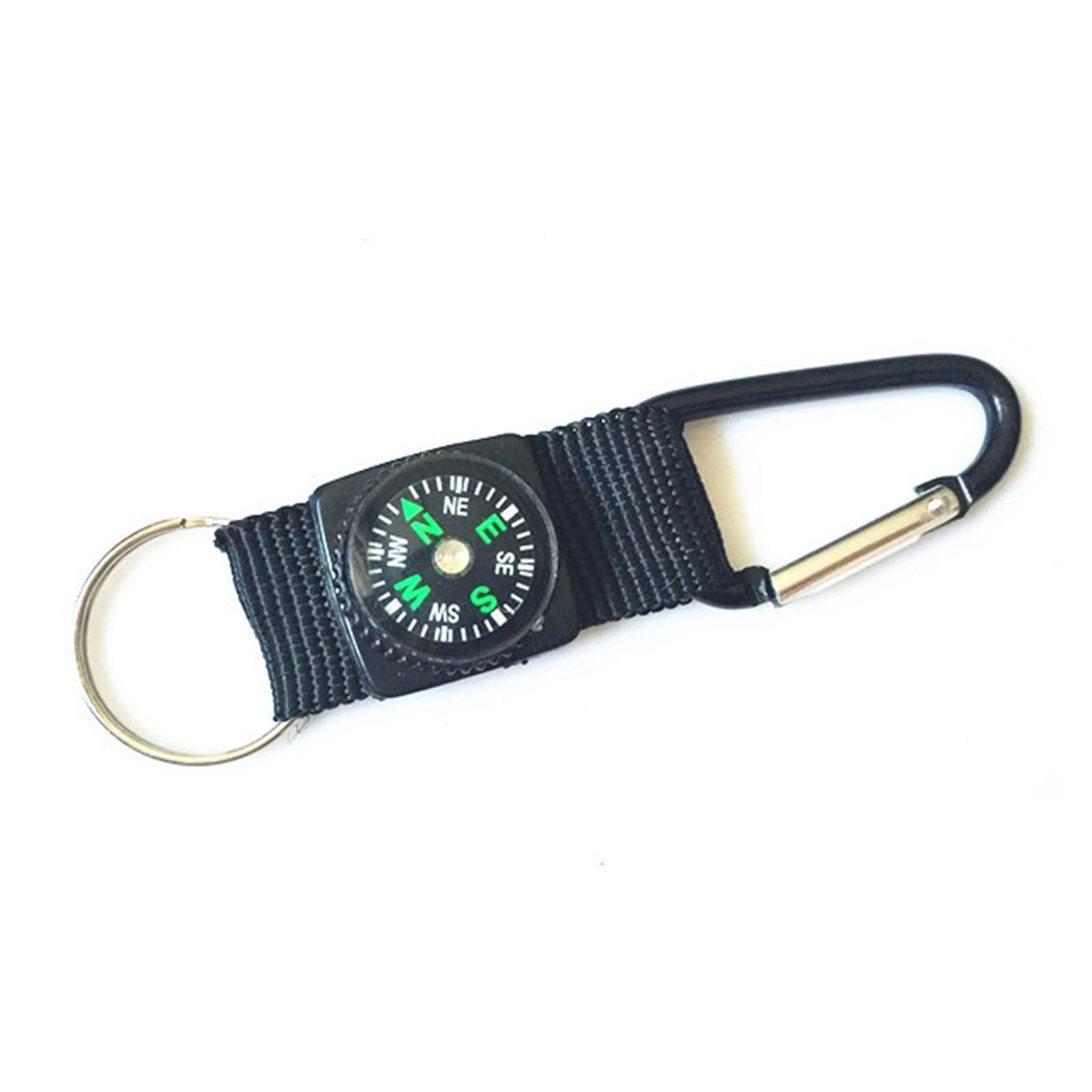 JINGYAN Kompasy D-type Webbing Carabiner Outdoor Quick-Wiszący z Kompasem Oil Ring, Słoneczny Bank Szybka klamra pierścieniem