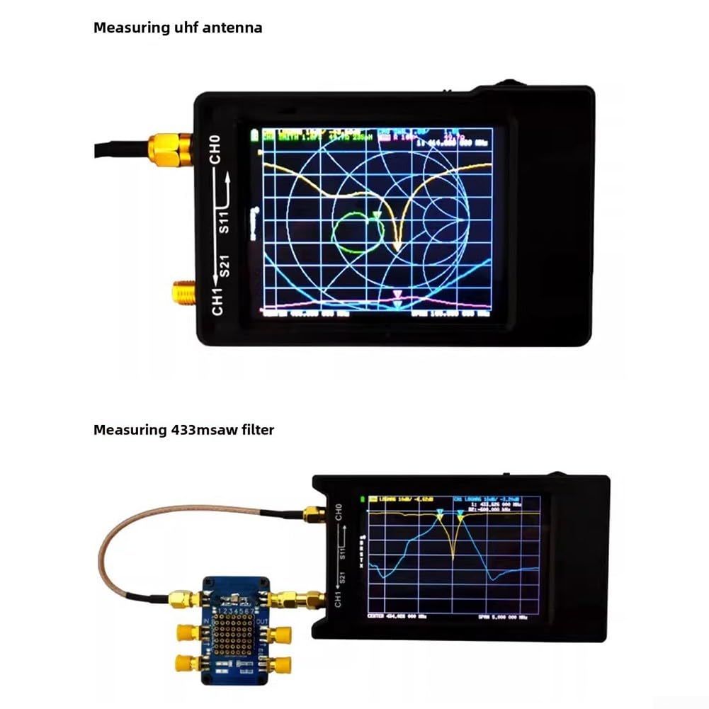 Handheld Vector Network Analyzer 1,5 GHz Reichweite für Mini-VNA-Gerät für RF-Signalprüfung für Smith-Diagramm Phasenverzögerung Datenspeicherung