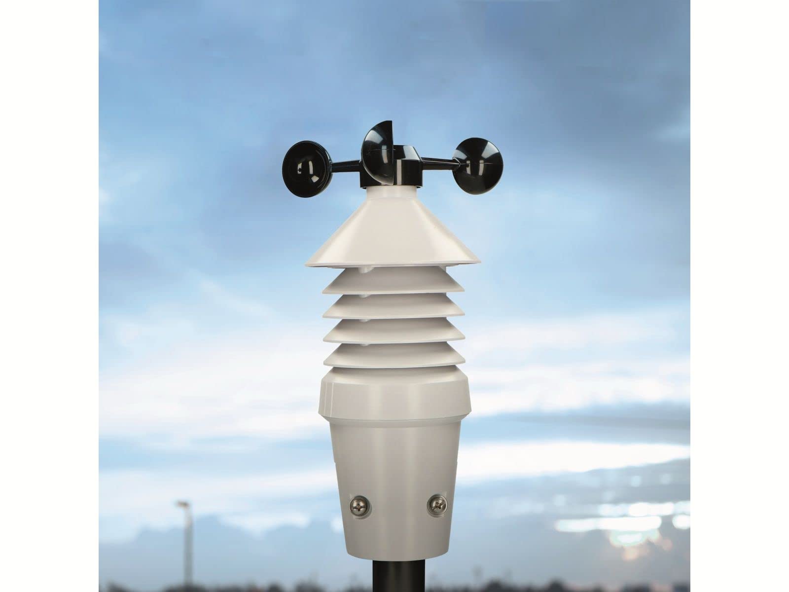 Alecto WS-3400 - Estación meteorológica profesional con sensor exterior inalámbrico, negro