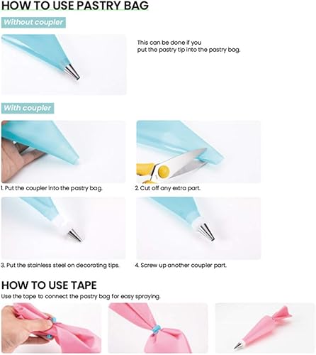 Miniatura 6 de 27 piezas de puntas de tuberías rusas para decoración de pasteles, suministros de horneado para cupcakes, galletas, fiesta de cumpleaños, 12